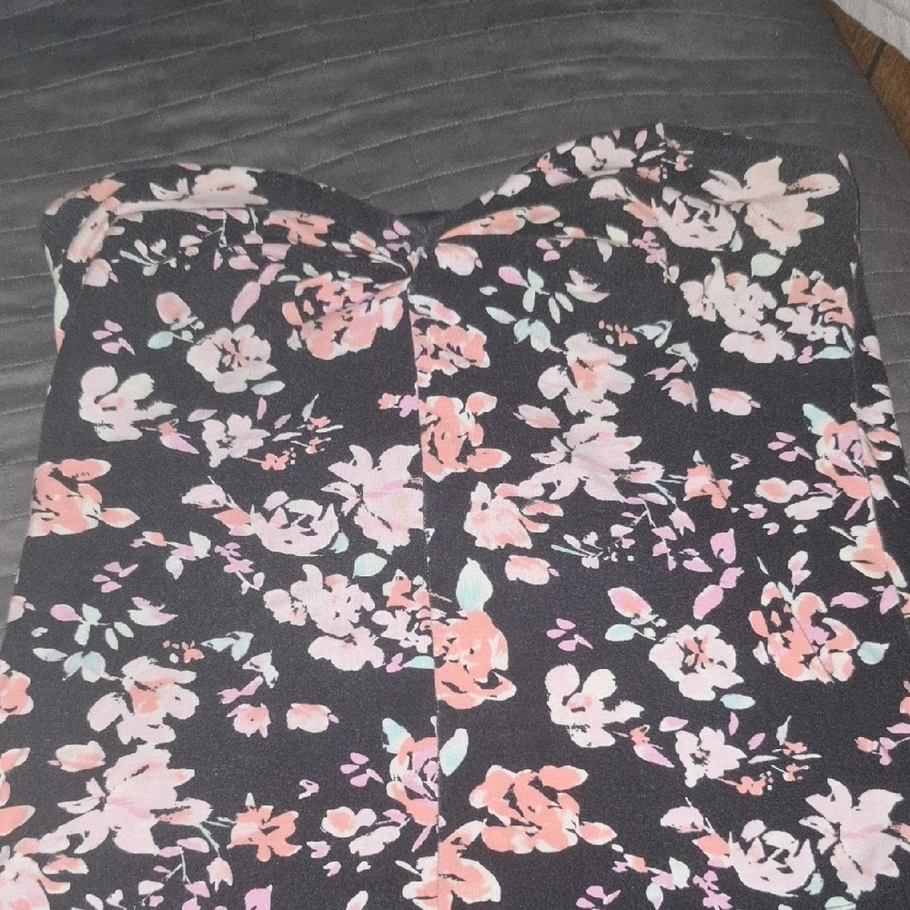 Kirra Black Floral Tube Top